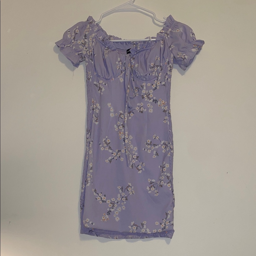 Elegant Floral Off-Shoulder Mini Dress